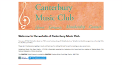 Desktop Screenshot of canterburymusicclub.com