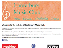 Tablet Screenshot of canterburymusicclub.com
